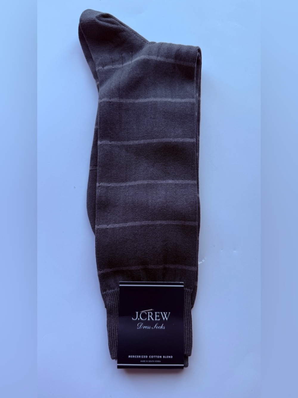J. Crew Gray Striped Men's Dress Socks